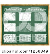 Poster, Art Print Of Scirbbles On A Chalkboard