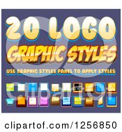 Clipart Of Square Designs With Sample Text Royalty Free Vector Illustration