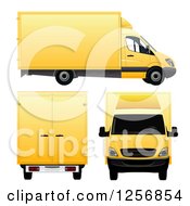 Poster, Art Print Of 3d Yellow Moving Vans