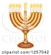 Clipart Of A Chanukah Menorah Royalty Free Illustration
