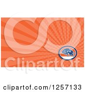 Clipart Of A Woodcut Charging Bull Business Card Design Royalty Free Illustration