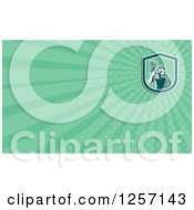 Clipart Of A Janitor Business Card Design Royalty Free Illustration