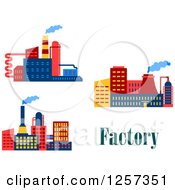 Poster, Art Print Of Colorful Factories With Text