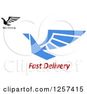 Poster, Art Print Of Birds And Fast Delivery Text