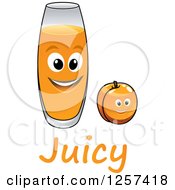 Happy Glass Of Juice And Apricot
