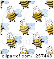 Poster, Art Print Of Seamless Pattern Background Of Cute Bees