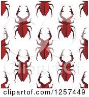 Poster, Art Print Of Seamless Pattern Background Of Red Beetles