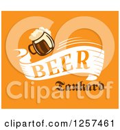 Poster, Art Print Of Beer Banner On Orange