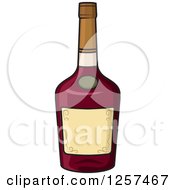 Clipart Of An Alcohol Bottle Royalty Free Vector Illustration by Vector Tradition SM