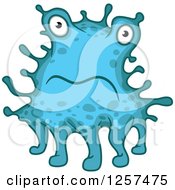 Clipart Of A Blue Monster Germ Alien Or Virus Royalty Free Vector Illustration