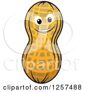 Clipart Of A Happy Peanut Royalty Free Vector Illustration