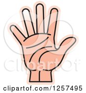 Counting Hand Holding Up 5 Fingers Five In Sign Language