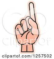 Counting Hand Holding Up One Finger 1 In Sign Language