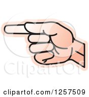 Clipart Of A Sign Language Hand Gesturing Letter G Royalty Free Vector Illustration by Lal Perera