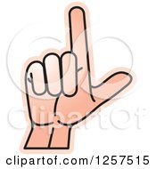 Sign Language Hand Gesturing Letter L