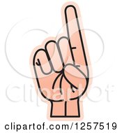 Clipart Of A Sign Language Hand Gesturing Letter D Royalty Free Vector Illustration by Lal Perera