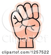 Clipart Of A Sign Language Hand Gesturing Letter E Royalty Free Vector Illustration