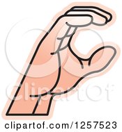Clipart Of A Sign Language Hand Gesturing Letter C Royalty Free Vector Illustration