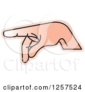 Clipart Of A Sign Language Hand Gesturing Letter P Royalty Free Vector Illustration