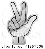 Silver Counting Hand Holding Up 3 Fingers Three In Sign Language