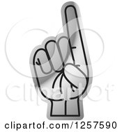 Poster, Art Print Of Silver Sign Language Hand Gesturing Letter D