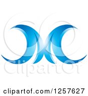 Poster, Art Print Of Blue Abstract Logo Resembling The Letter M