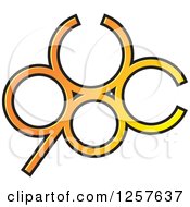 Clipart Of An Abstract Orange Circle Icon Royalty Free Vector Illustration
