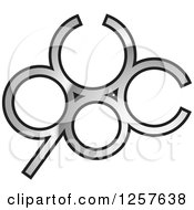 Clipart Of An Abstract Chrome Circle Icon Royalty Free Vector Illustration