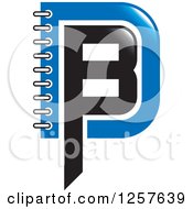 Clipart Of A Spiral Notebook Pb Icon Royalty Free Vector Illustration