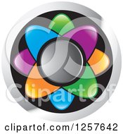 Clipart Of A Round Colorful Icon Royalty Free Vector Illustration