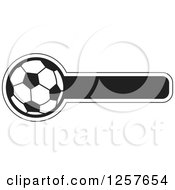Poster, Art Print Of Black And White Soccer Ball With A Bar For Text
