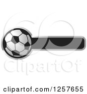 Poster, Art Print Of Soccer Ball With A Bar For Text