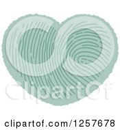 Poster, Art Print Of Green Thumbprint Heart