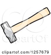 Clipart Of A Hammer Royalty Free Vector Illustration by Lal Perera