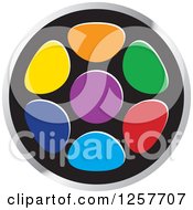 Clipart Of A Colorful Film Reel Royalty Free Vector Illustration by Lal Perera
