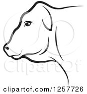 Clipart Of A Black And White Cow Royalty Free Vector Illustration