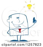 Poster, Art Print Of Smart Businessman With A Bright Idea
