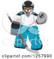 Poster, Art Print Of Goalie Man In Ice Hockey Gear