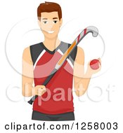 Poster, Art Print Of Young Field Hockey Man