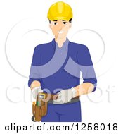 Poster, Art Print Of Happy Young Male Electrician