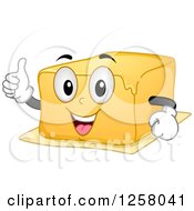 Clipart Of A Happy Butter Character Giving A Thumb Up Royalty Free Vector Illustration by BNP Design Studio