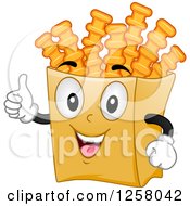 Poster, Art Print Of Happy Crinkle Cut French Fry Character Holding A Thumb Up