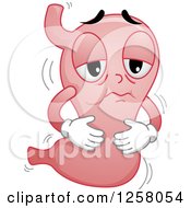 Clipart Of A Sick Stomach Character Royalty Free Vector Illustration by BNP Design Studio