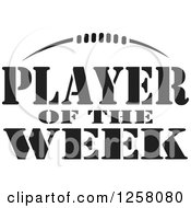 Poster, Art Print Of Black And White Football And Player Of The Week Text