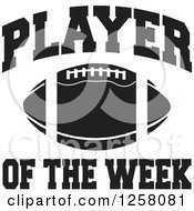 Poster, Art Print Of Black And White American Football And Player Of The Week Text