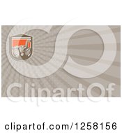 Clipart Of A Retro Elephant And Rays Business Card Design Royalty Free Illustration