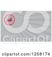 Clipart Of A Retro Bull And Rays Business Card Design Royalty Free Illustration