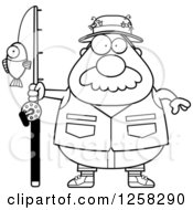 Poster, Art Print Of Black And White Chubby Fisherman