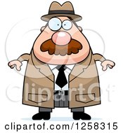 Poster, Art Print Of White Chubby Male Detective