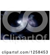Clipart Of A Star Cluster Outer Space Background Royalty Free Illustration